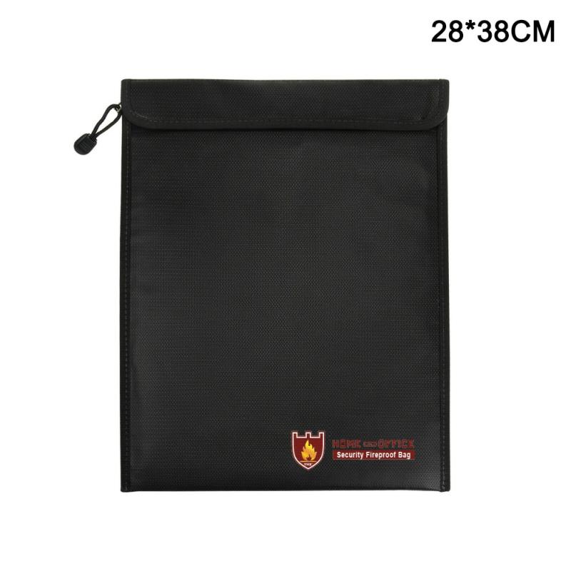 Fireproof Document Bag Waterproof Fire Resistant Pouch For Files Money Documents New  |  Files & Folders Files & Folders Files & Folders