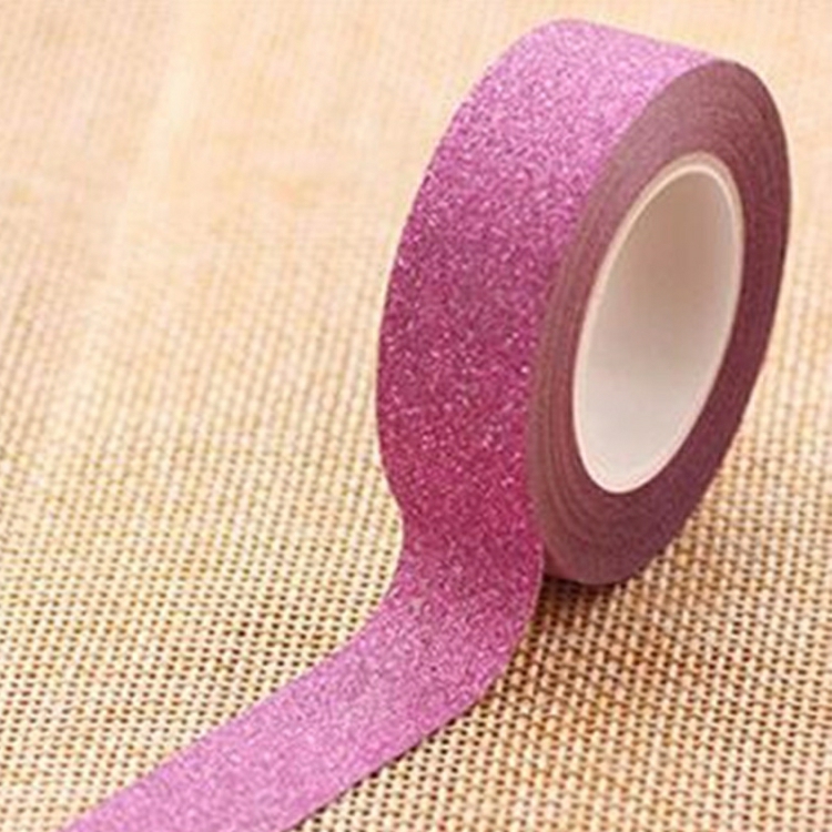 Flash Washi Sticky Paper Tape Label Diy Decorative Tape, Length: 10M Rose Red  |  Tapes & Adhesives Tapes & Adhesives Coffee