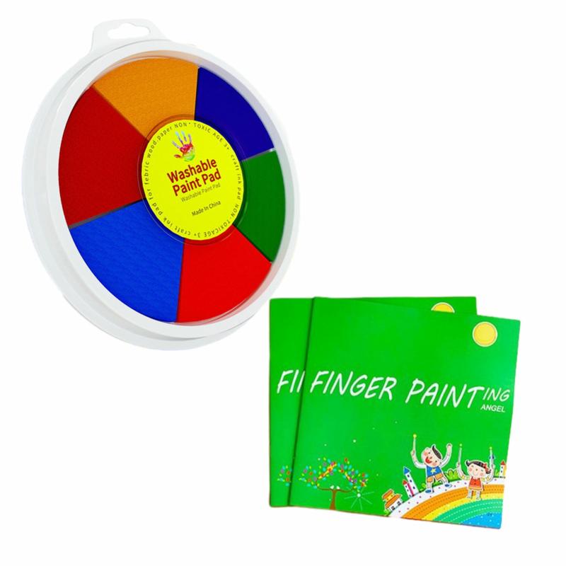 Funny Finger Painting Plate For Kids Washable Painting Hand Painting Supplies For Kindergarten 6 Color Set  |  Art & Crafts Art & Crafts 12 Color set