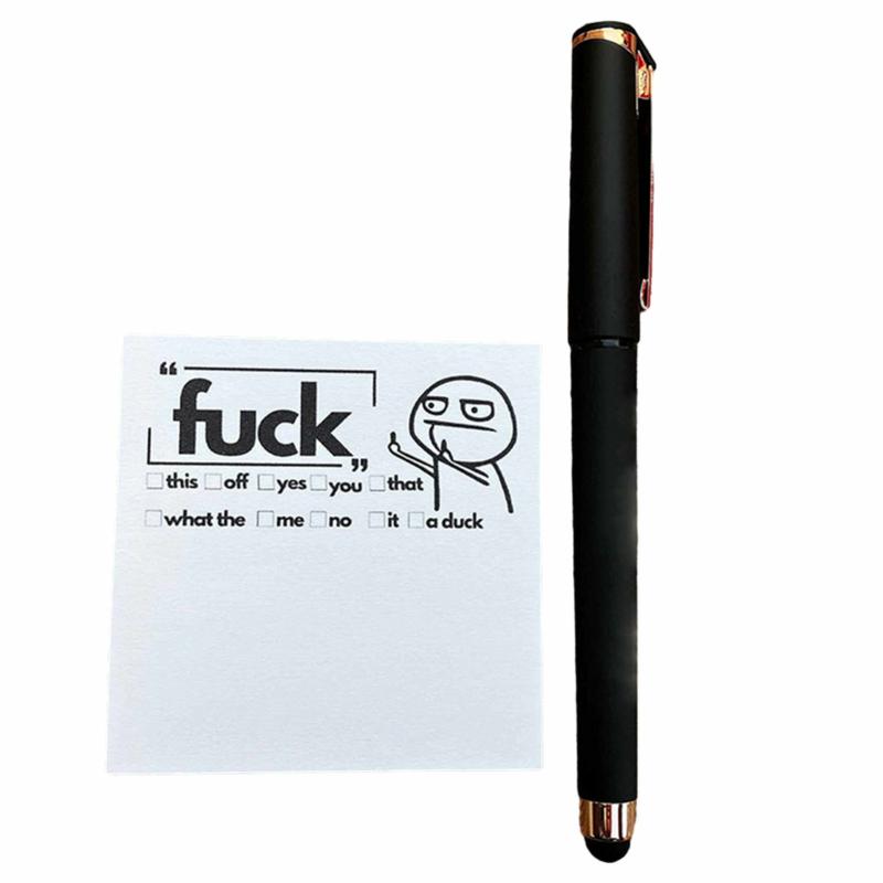 Funny Spoof Sticky-Notes Viscous Portable Writing Note For Making Plan Black  |  Writing Material Writing Material Black