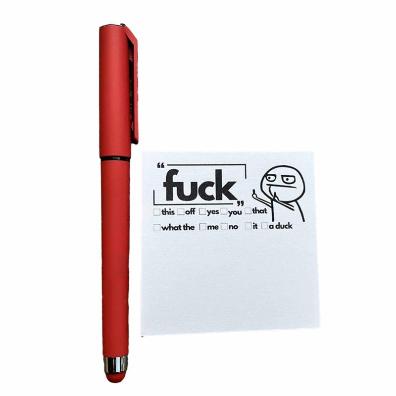 Funny Spoof Sticky-Notes Viscous Portable Writing Note For Making Plan Red  |  Writing Material Writing Material Black