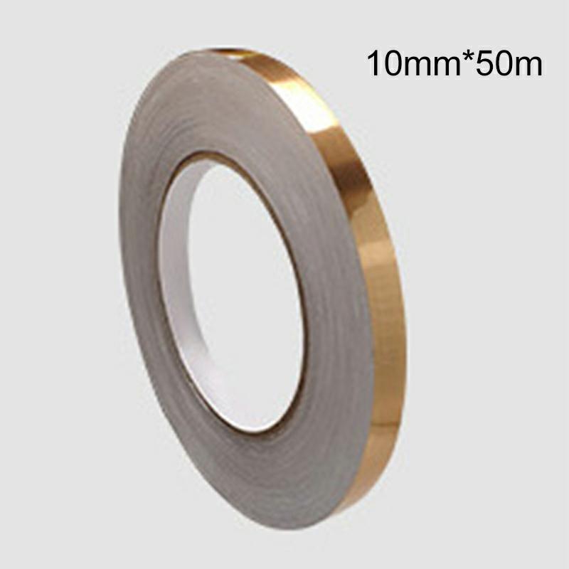 Gap Sealing Foil Tape Floor Seam Sticker  Waterproof Gap Sealing Foil Tape Diy Copper Foil Strip Home Decor 10Mm50M,Gold Leaf  |  Tapes & Adhesives Tapes & Adhesives Classic Black