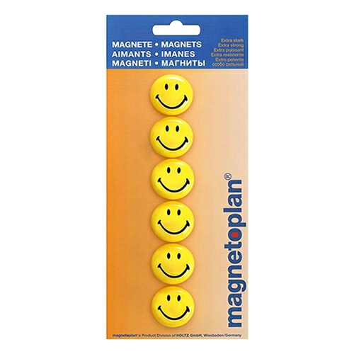 Germany Round Magnetic Smiley Yellow 0.05Kg 30Mm Cop16672 6-Piece  |  General Supplies General Supplies General Supplies