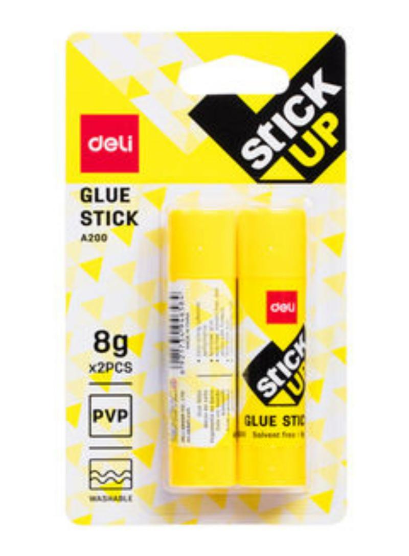 Glue Stick 2 Pieces Blister Pack Yellow  |  Tapes & Adhesives Tapes & Adhesives Tapes & Adhesives