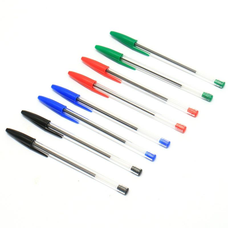 Green Red Blue Black Smooth Plastic Promotional Pen Office School Stationery Writing Simple Ballpoint Pen Custom  |  Writing Instruments Writing Instruments Custom