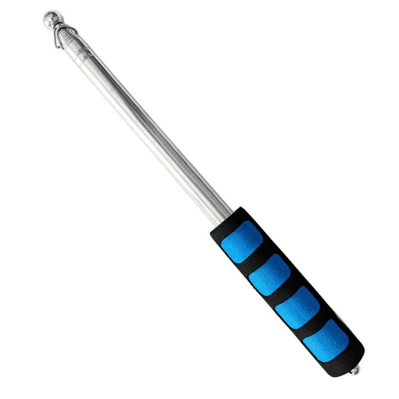 Guide Flag Pole, Telescoping Stainless Steel Guide Flagpole Teaching Pointer For Tour Guides 2M/6.5Ft Blue  |  General Supplies General Supplies Blue