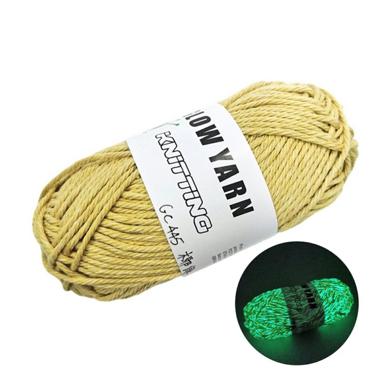 Hand-Knitting Diy Luminous Yarn Multi-Color Emitting Blended Yarn For Cardigan Scarf Yellow  |  Art & Crafts Art & Crafts Apricot