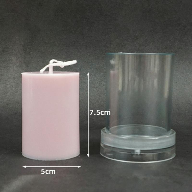 Hand-Made Diy Candle Stencil Transparent Acrylic Candle Making Wax Template Heat-Resistance 3D Candle Stencil Column 5X7.5Cm  |  Art & Crafts Art & Crafts Art & Crafts