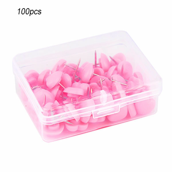 Heart-Shaped Push Pin Creatives Cute Location Thumbtacks Memo Decoration For Photos Wall Maps Bulletin Board Pink,100Pcs  |  General Supplies General Supplies General Supplies