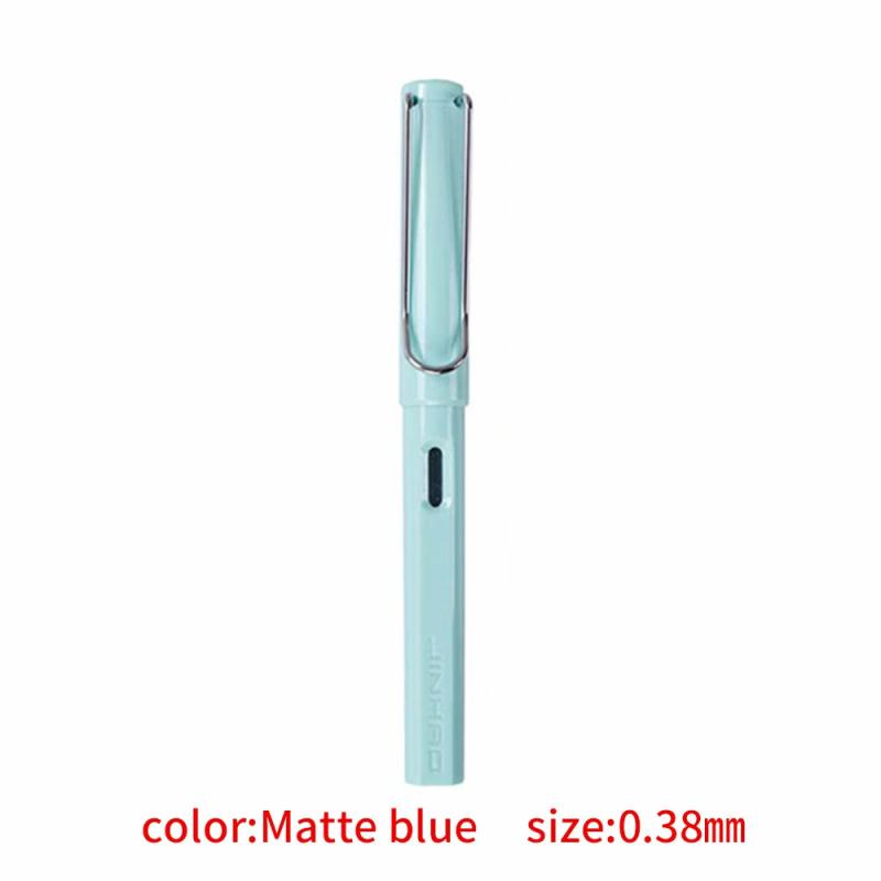 High Quality Fine Steel Nib Fountain Pen 0.38Mm 0.5Mm Correction Ink Pens Stationery Students School Office Supplies Matte Blue,0.38Mm  |  Writing Instruments Writing Instruments 0.38mm