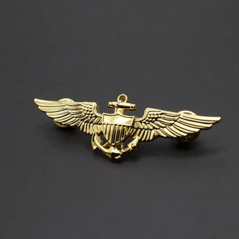 Insignia Airline Captain Shirts Uniform Accessories Usa Army Metal Badge Gold Navy Army Breastpin Badges Fan Collection 1,Gold  |  Desk Supplies Desk Supplies 1