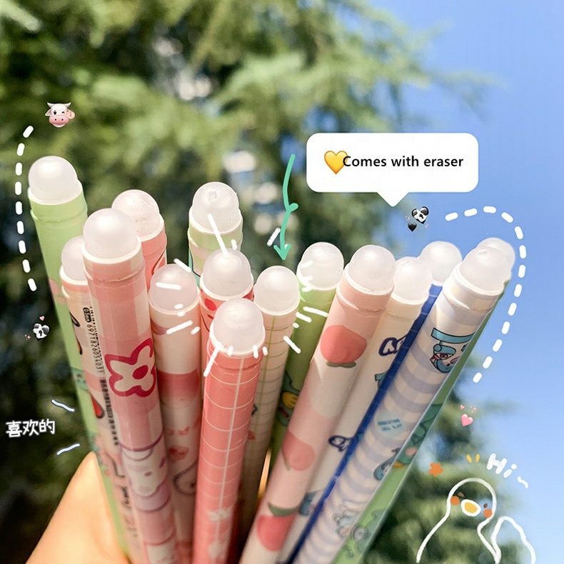 Kawaii Game Cartoons Neutral Erasable Pen 0.5Mm Blue Gel Pens Washable Handle School Office Supplies Kids Stationery  |  Writing Instruments Writing Instruments Writing Instruments