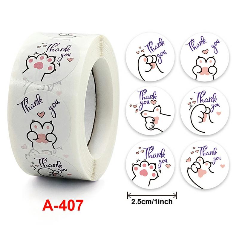 Kids Cartoon Animal Sticker Roll 500-Count Stickers Round Teacher Encouragement Motivational Lable Sticker For Teacher A-407  |  Writing Material Writing Material A-407