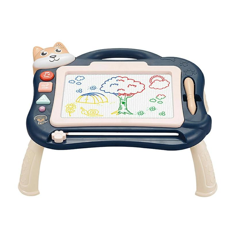 Kids Magnetic Drawing Board With Holder And Music Graffiti Painting Board Toys Blue  |  Art & Crafts Art & Crafts Art & Crafts