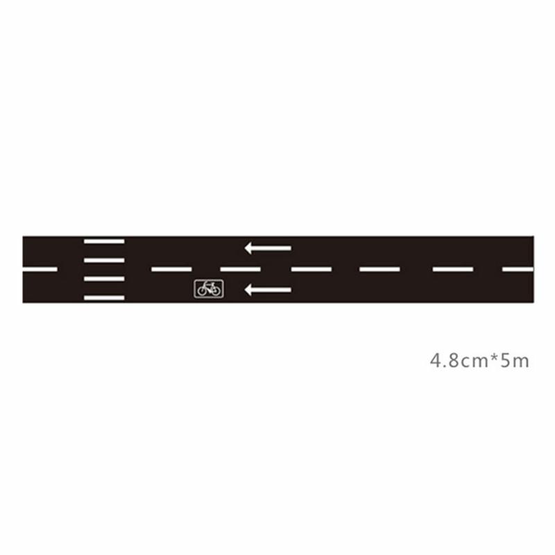 Kids Toy Car Road Adhesive Tape Removable Play Room Diy Track Floor Sticker White  |  Writing Material Writing Material C