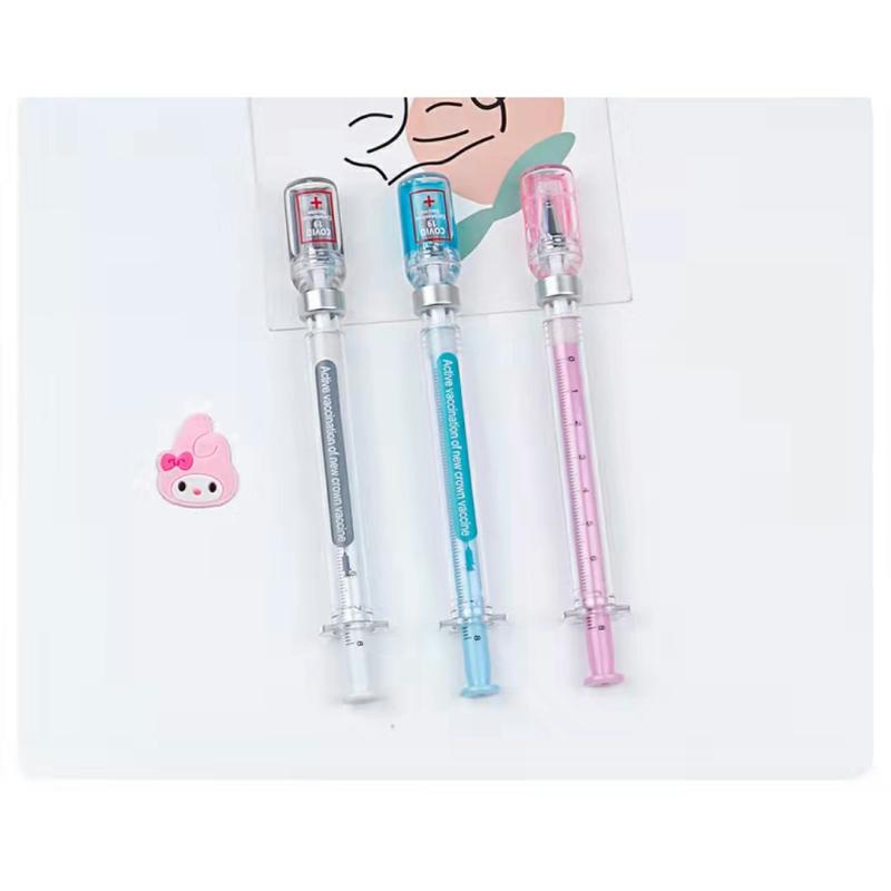 Korean Creative Students Stationery Wholesale Pumpable Syringe Neutral Pen Analog Syringe Pen Blue  |  Writing Instruments Writing Instruments Blue