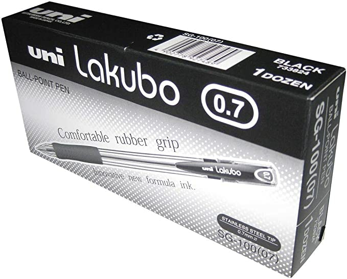 Lakubo Ball Point Pen 0.7Mm Black Pack Of 12  |  Writing Instruments Writing Instruments Writing Instruments