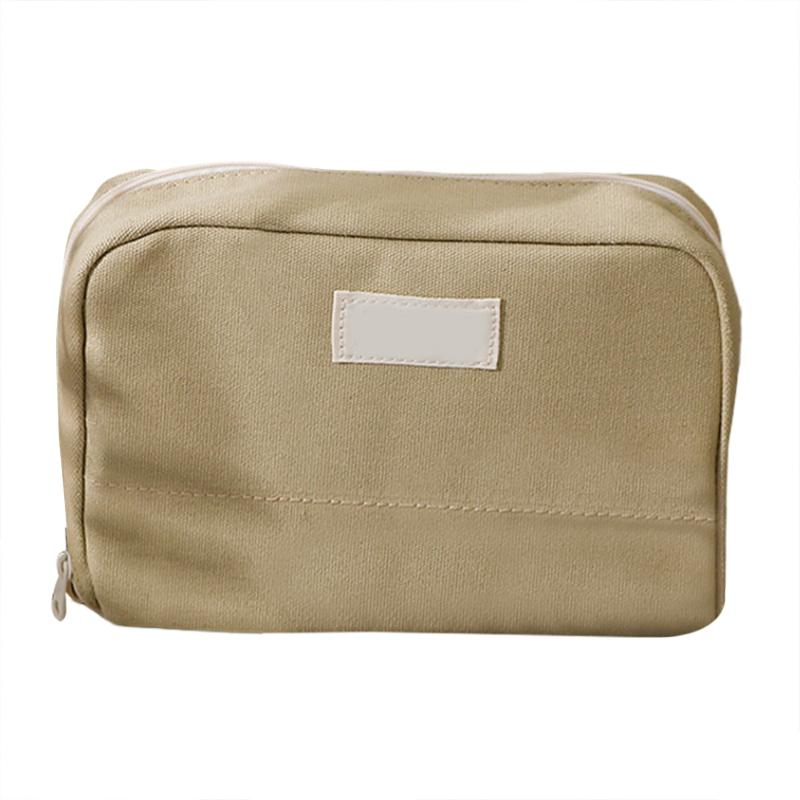 Large Opening Pencil Case With Multi Layer Waterproof Durable Stationery Box For Office Student Khaki  |  Desk Supplies Desk Supplies Beige