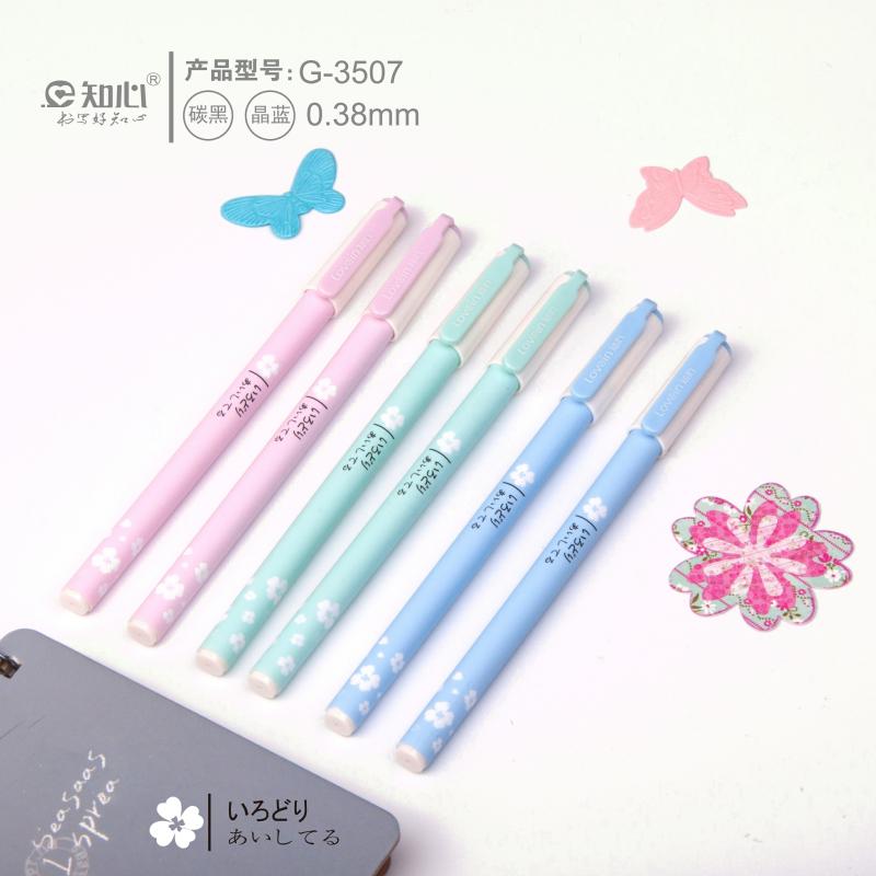 Lovein Kawaii Student Macaron Gel Pen 0.38Mm/Japanese Sakura Rollerball Pen Ink Black Blue Blue  |  Writing Instruments Writing Instruments Black