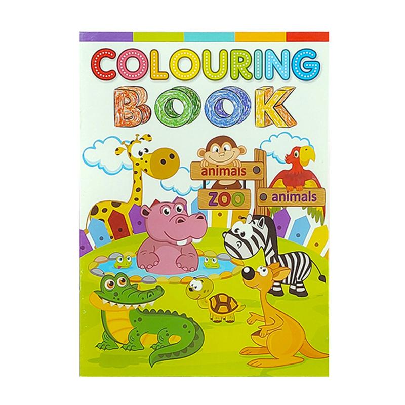 Lovely Cartoon Doodles Coloring Books Portable Color Filling Books For Kids Boys Girls Zoo  |  Art & Crafts Art & Crafts Art & Crafts