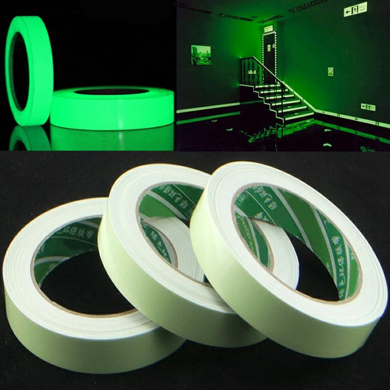 Luminous Fluorescent Tape Night Self-Adhesive Glow In The Dark Sticker Tape Safe Secure Decoration Warning Tape 1Cmx1M  |  Tapes & Adhesives Tapes & Adhesives 1.2CMX1M