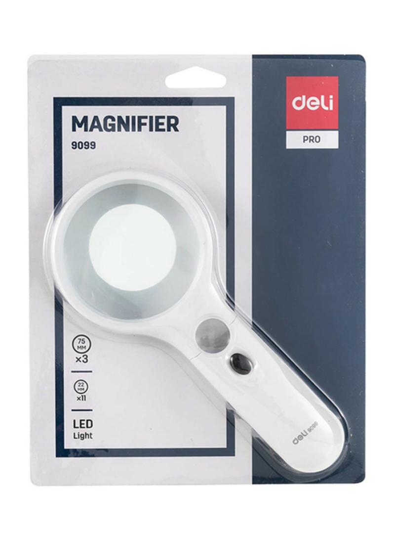 Magnifying Glass 3X11X Led 67Mmx166Mm 75Mm Lens White  |  Writing Instruments Writing Instruments Writing Instruments