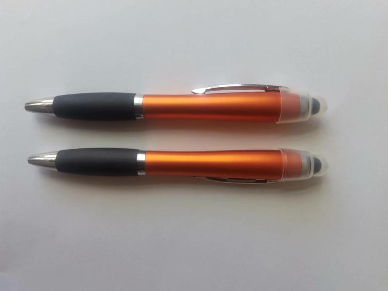 Make Your Promotional Difference-Customized Led Light Up  Ballpoint Pens Orange  |  Writing Instruments Writing Instruments Black