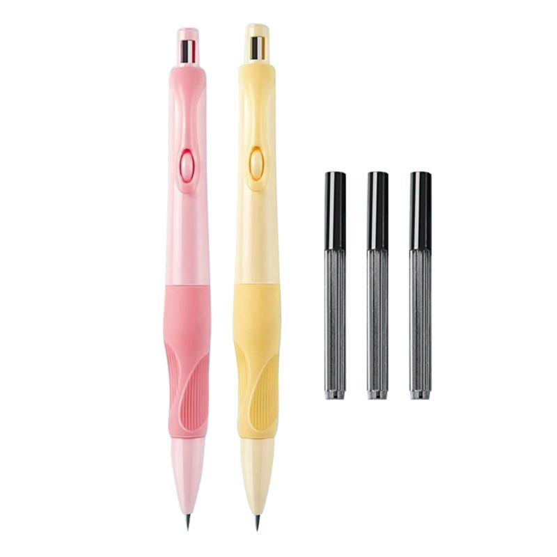 Mechanical Pencil Set For Correcting Grip Posture Ergonomic Design Pen Grips Corrector For Boy Girl Pink And Yellow  |  Writing Instruments Writing Instruments Blue & green