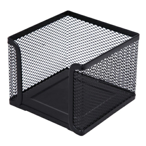 Mesh Memo Cube Holder Black A11201  |  Desk Supplies Desk Supplies Desk Supplies