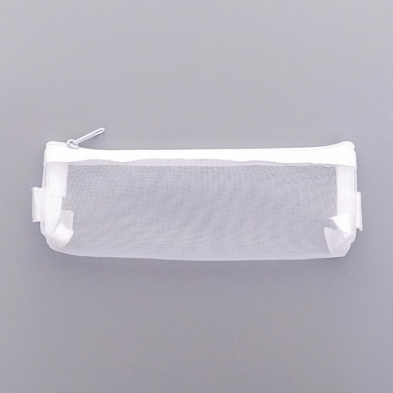 Mesh Pencil Case Fast Access Zipper Pocket Handy Pen Holder Bag Large Capacity For Makeup Brush Stationery White,Small  |  Writing Instruments Writing Instruments Black