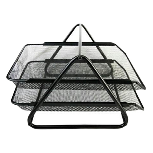 Metal 2 Layer Documents Paper Tray Black  |  Desk Supplies Desk Supplies Desk Supplies