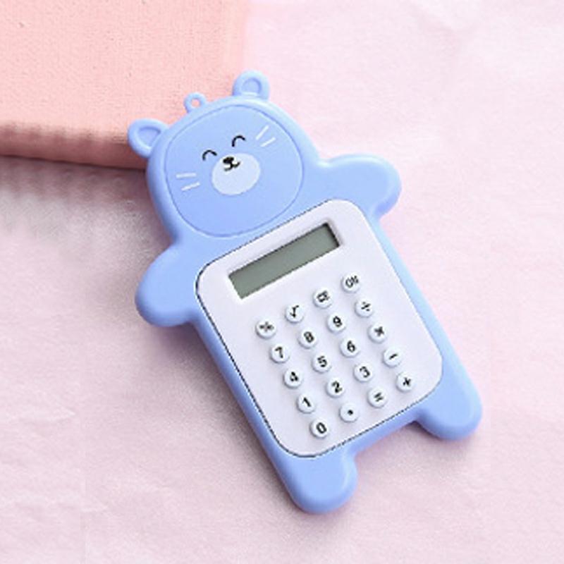 Mini Cartoon Calculator With 8 Digit Display Portable Handheld Calculator Creative Gifts For Boys Girls Blue,Bear Style  |  General Supplies General Supplies Bear Style