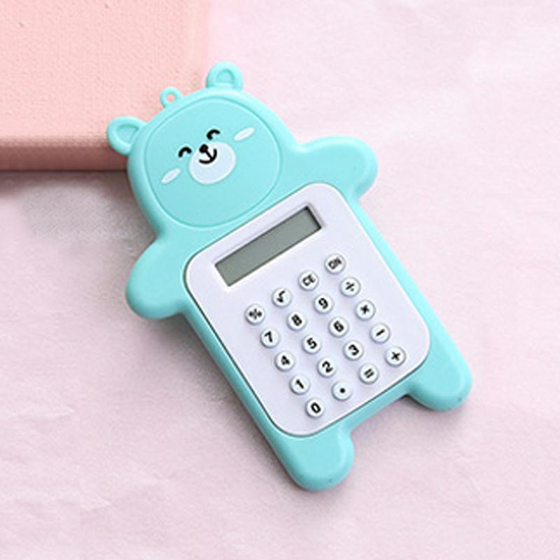 Mini Cartoon Calculator With 8 Digit Display Portable Handheld Calculator Creative Gifts For Boys Girls Green,Bear Style  |  General Supplies General Supplies Bear Style