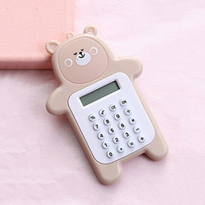 Mini Cartoon Calculator With 8 Digit Display Portable Handheld Calculator Creative Gifts For Boys Girls Khaki,Bear Style  |  General Supplies General Supplies Bear Style