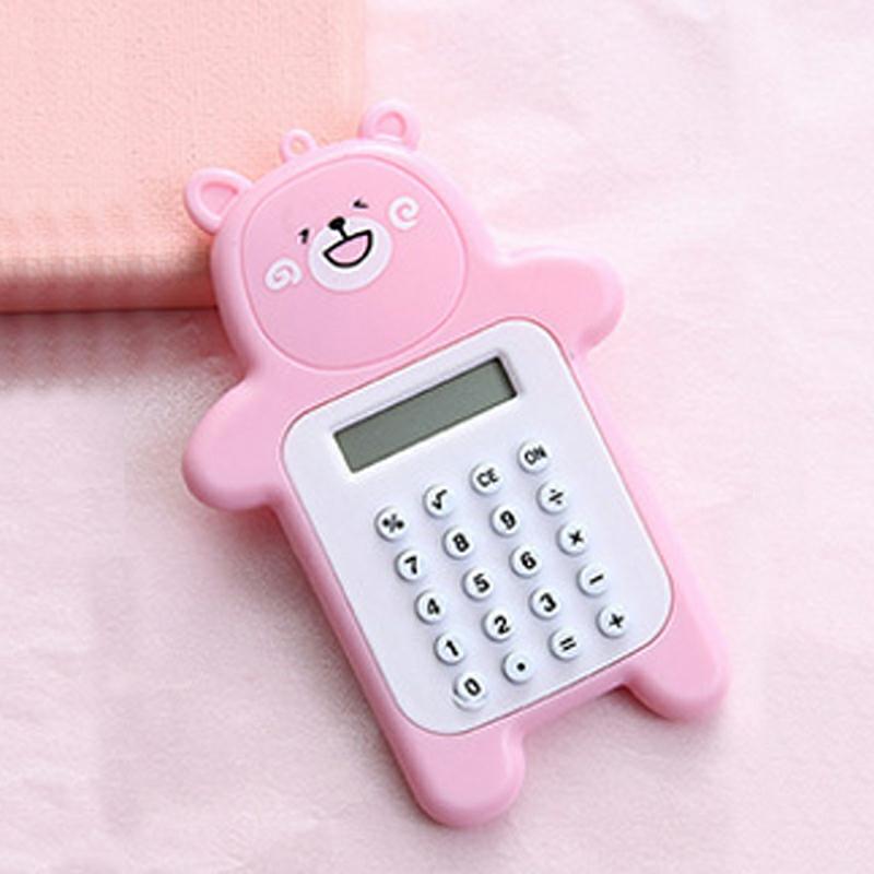 Mini Cartoon Calculator With 8 Digit Display Portable Handheld Calculator Creative Gifts For Boys Girls Pink,Bear Style  |  General Supplies General Supplies Bear Style