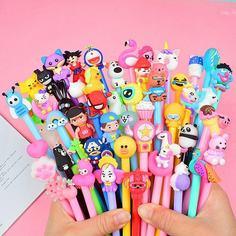 Mini Cute Cartoon 0.5Mm Oil Ink Gel Pen Set Student School Supplies Neutral Pen Plastic Promotional Gel Pen 2  |  Writing Instruments Writing Instruments 1