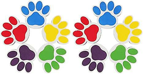 Mini Dry Erase Erasers: 10Pcs Paw Shaped Magnetic Whiteboard Dry Erasers Chalkboard Cleaner Wiper For Kids And Classroom Teacher Supplies Home And Off  |  Boards & Easels Boards & Easels Boards & Easels