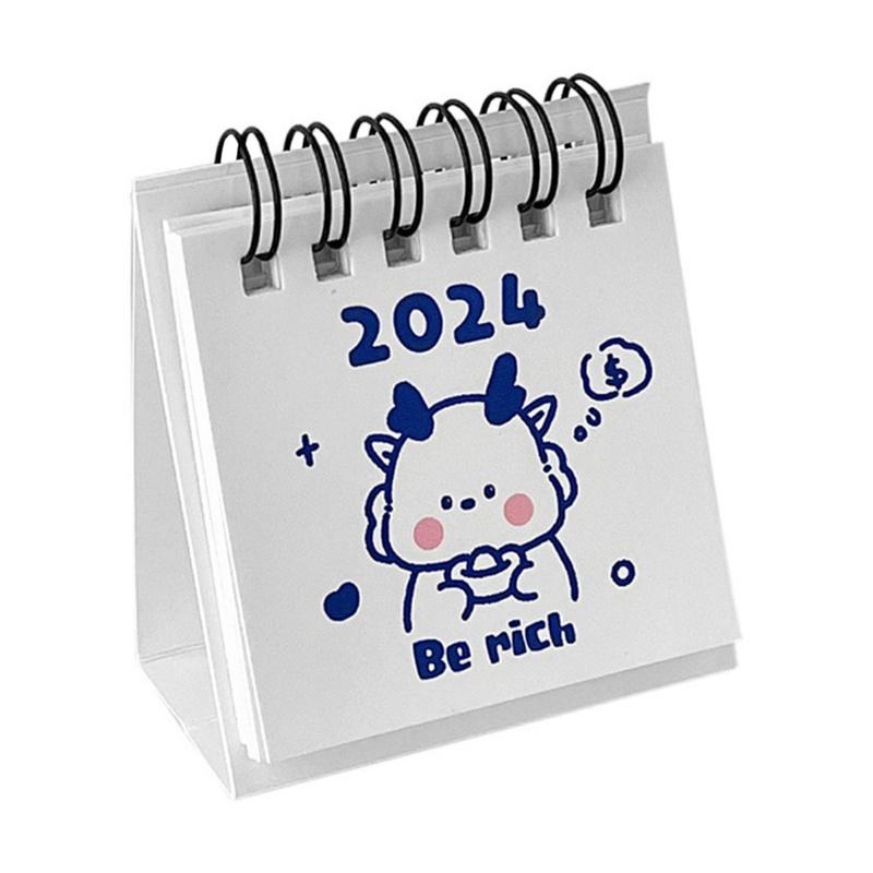 Mini Simple Cartoon Calendar For 2024 Home Furnishing Calendar Decor For Home Study Office 1  |  Writing Material Writing Material 1