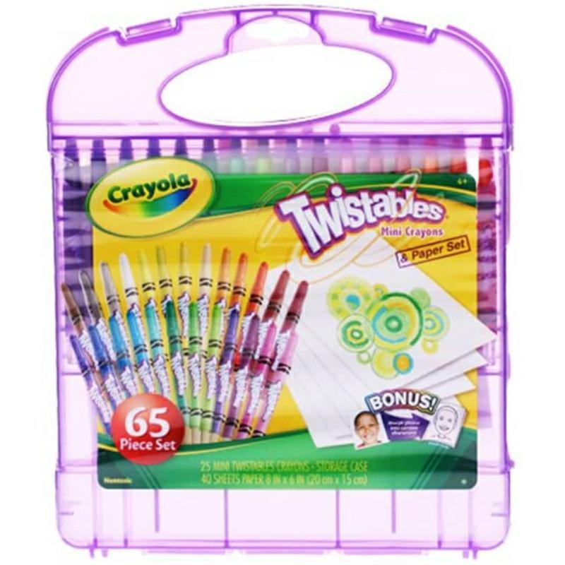 Mini Twistables Crayons And Paper, 65 Piece Set  |  Writing Instruments Writing Instruments Writing Instruments