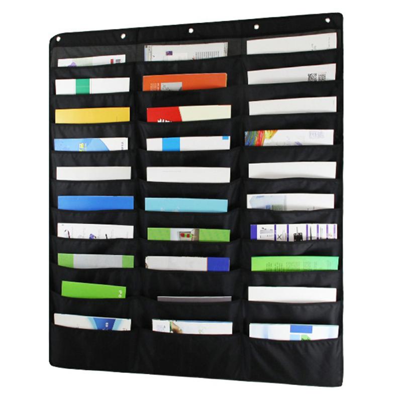 Multi-Pocket Storage Hanging Bag Large Capacity Wall Mounted File Organizer Pocket Chart For Home Office New  |  General Supplies General Supplies General Supplies