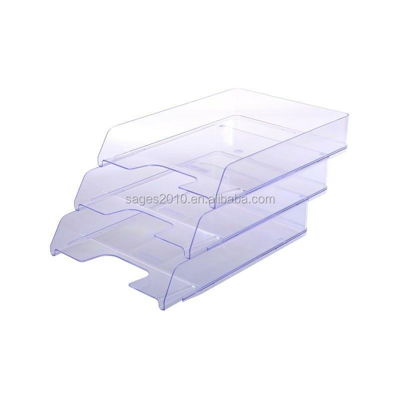 New Clear File Paper Trays Organizer Acrylic Desk Organizers  Paper Letter Tray For Office  |  Files & Folders Files & Folders Files & Folders