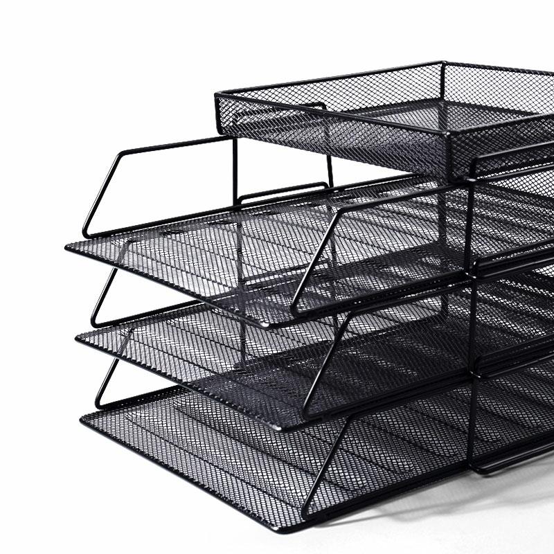 Office Desk Organizer Document File Tray Book Shelf Metal Wire Mesh Storage Holder Iron Net File Rack Vertical 4-Layerwl-09  |  Files & Folders Files & Folders Files & Folders