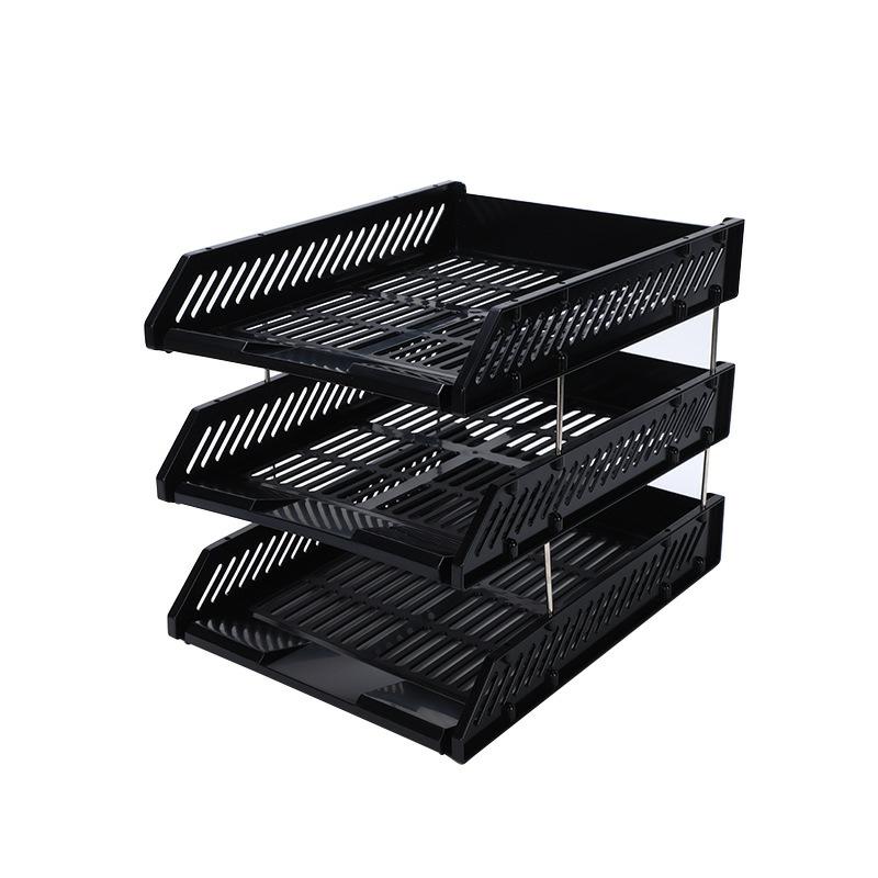 Office File Tray Triple File Management Rack Three-Layer File Rack  |  Files & Folders Files & Folders Files & Folders