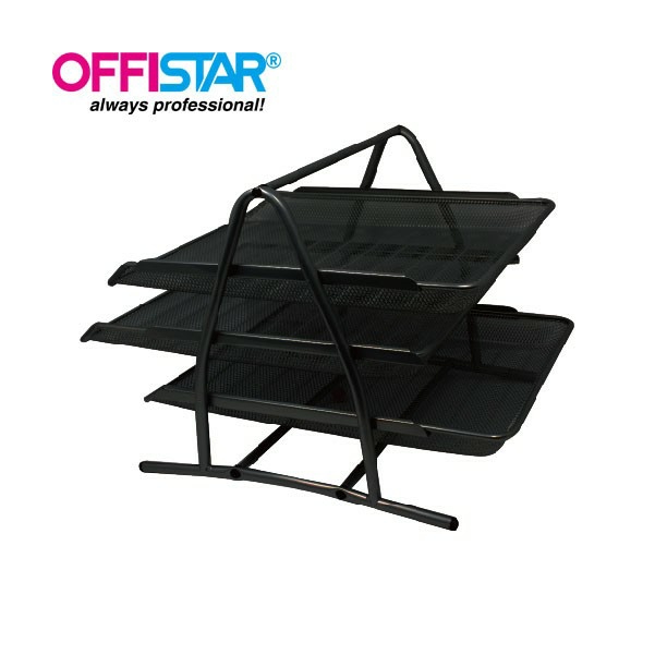 Office Metal Mesh 3 Tier Stackable Desk File Document Letter Tray Organizer 3 Layer File Tray  |  Files & Folders Files & Folders Files & Folders