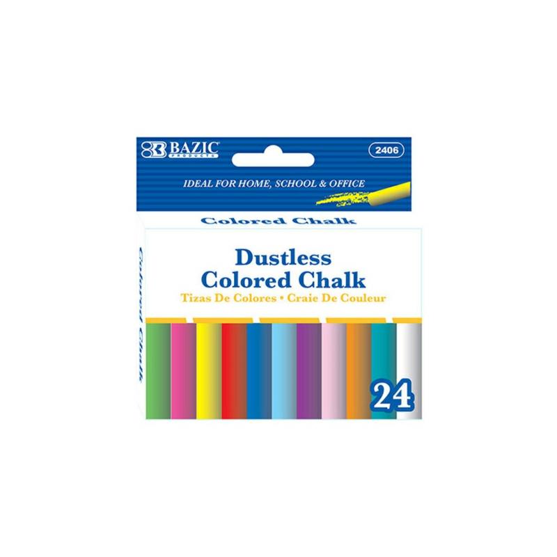 Pack Of 24 Dustless Chalk Assorted  Multicolor  |  Writing Instruments Writing Instruments Writing Instruments