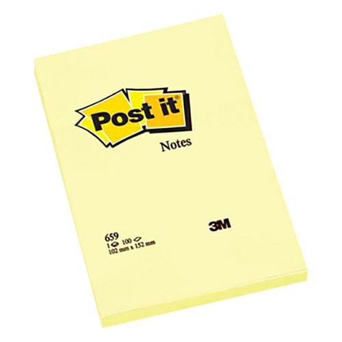 Pad Sticky Notes 659 Yellow 4 X 6 Inch  |  Writing Material Writing Material Writing Material