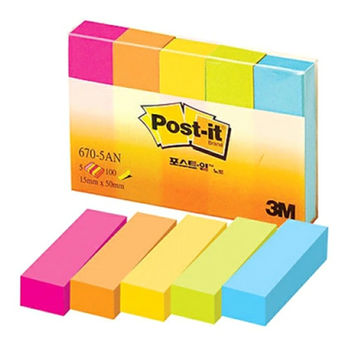 Page Marker Multicolor 1/2 X 1.75 Inch 670-5Af Pack Of 10  |  Writing Material Writing Material Writing Material