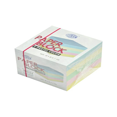 Pastel 5 Colors Loose Paper Block Memo Pad Fsbl8X8X7Cp5  |  Writing Material Writing Material Writing Material