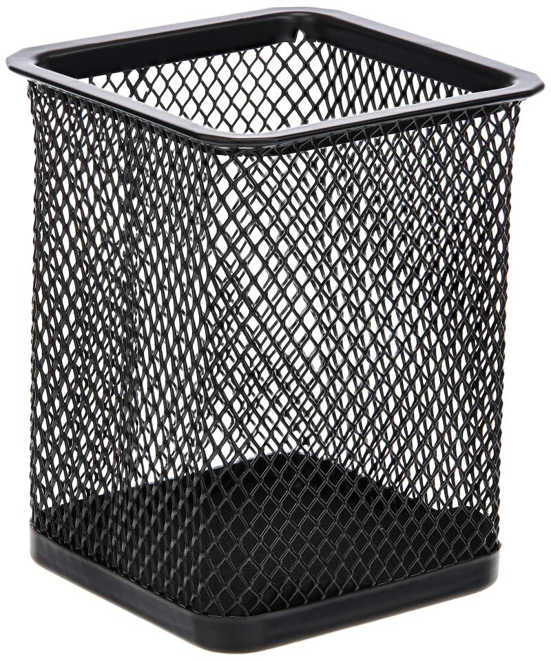 Pen Holder Square Mesh Black  |  Desk Supplies Desk Supplies Desk Supplies