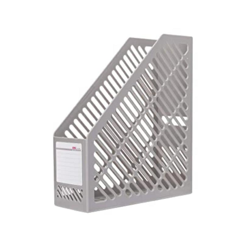 Plastic Magazine Rack, Grey  |  Desk Supplies Desk Supplies Desk Supplies